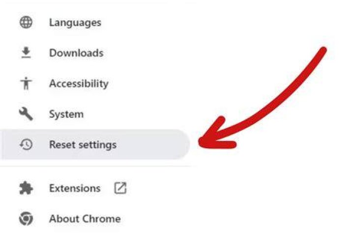 Resetting browser to default settings