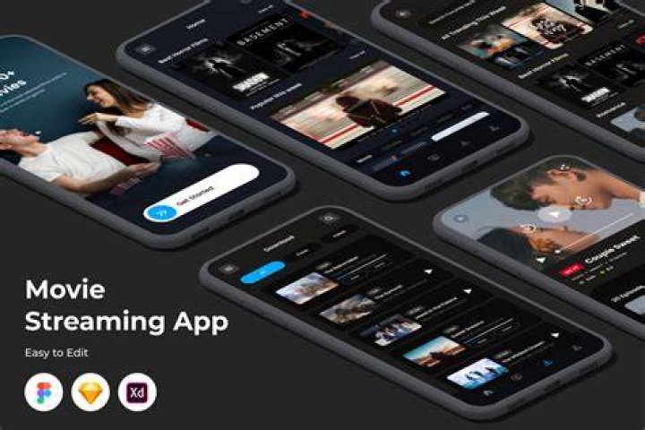 Person streaming movie on smartphone